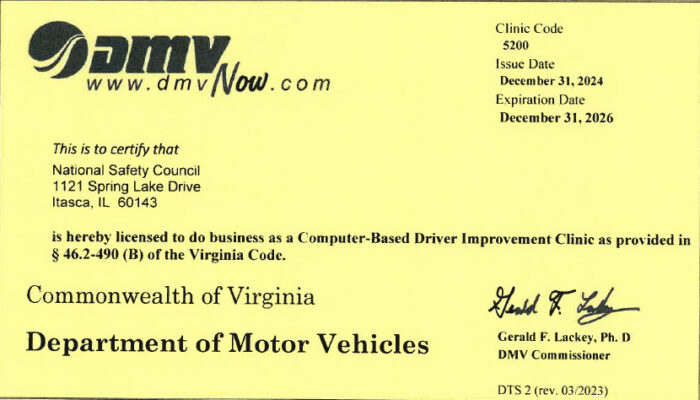 VA DMV 2025 License